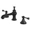 Kingston Brass KC7065BL 8" Widespread Bathroom Faucet, Oil Rubbed Bronze KC7065BL - alternate 1